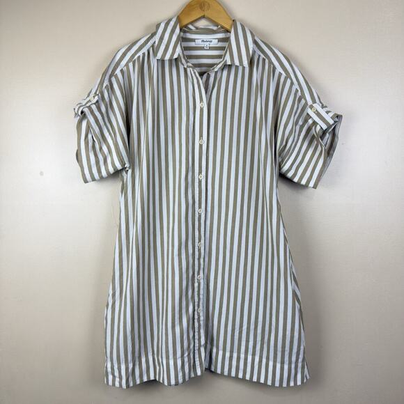 Madewell Women’s Mini Shirtdress Collared Button-Front with Pockets Size M - Picture 3 of 15